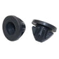 Engine cover rubber grommet mount bushings, dark black pair with flared edges