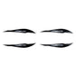 Headlight eyebrow decal set showing front-left and front-right curved black and carbon looks