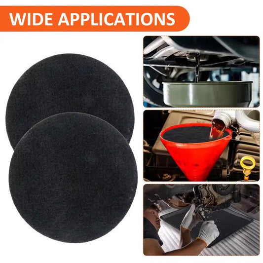 38cm Oil Drain Pan Splash Pad Washable Anti Splatter Mat For Fluid Changing, 2-Piece Set