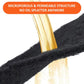 Black porous anti-splatter mat strip with oil-drain splash pad texture