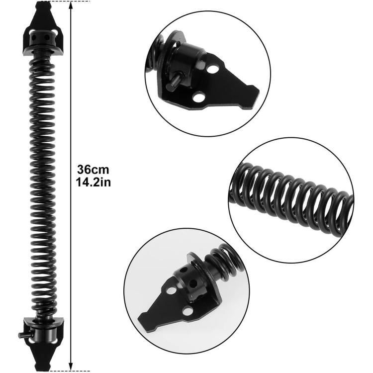 Self Closing Gate Spring Adjustable Black Door Closer Spring For Wooden Fence Yard Gates