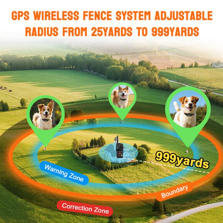 Smart Wireless GPS Multifunctional Waterproof Electronic Pet Fence