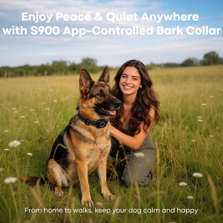 Smart APP Electric Shock Anti-barking Device Smart Collar For Pet Training