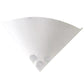 Disposable white paint strainer paper cone with fine nylon mesh, triangular cup shape