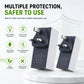 UK power adapter with multi-protection safety design, black and gray wall plug