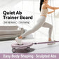 Pink Pilates slider board with knee pad and anti-slip base on rolling wheels