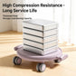 Pink Pilates slider board with stacked panel base and rolling wheels