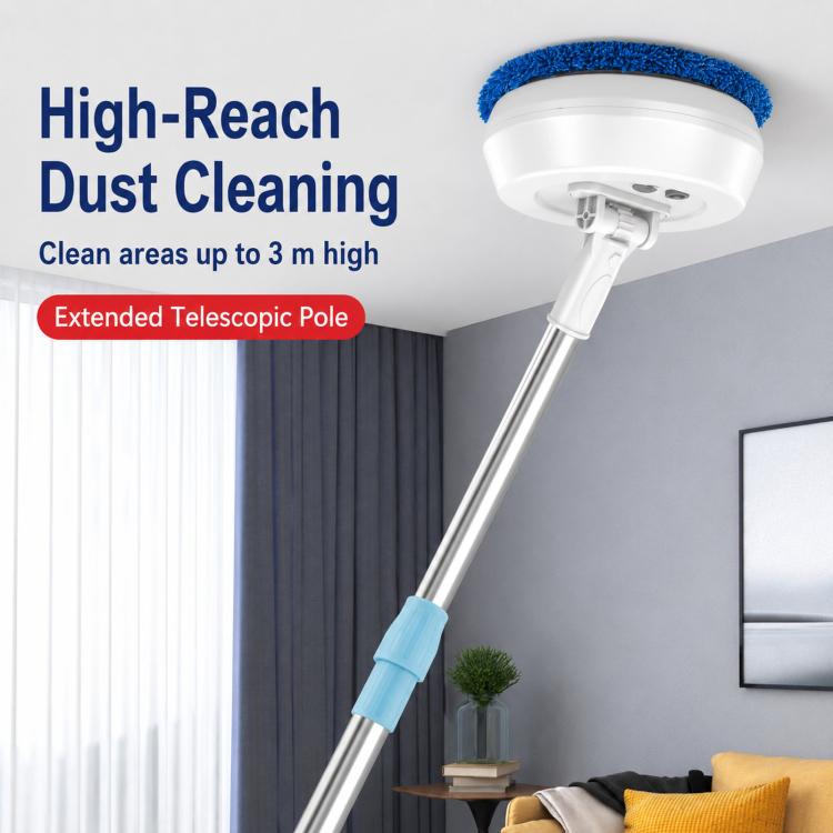 Electric Window Cleaner With Extension Pole Cordless Spin Scrubber