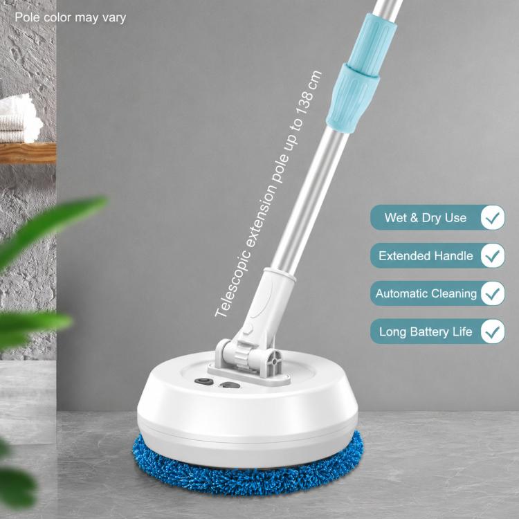 Electric Window Cleaner With Extension Pole Cordless Spin Scrubber