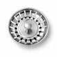 Stainless steel sink strainer basket with perforated ring and central stem