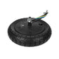 Black wheel hub motor assembly with bolt-on axle and cable lead