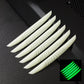 Luminous car door edge anti-scratch protection strips, 6-piece set with ribbed design.