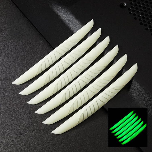 D-39 6pcs / Set Car Rearview Mirror & Door Edge Anti-Collision Strip Anti-Scratch Door Decor Sticker