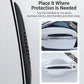 Car door edge and mirror anti-collision strips shown for installation along edges.