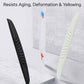 Anti-scratch door edge strips in black and light color, flexible ribbed strips.