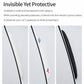 Invisible protective door edge strips in transparent and dark color options.