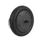 Front face rear hub motor wheel with black tire tread and center hub