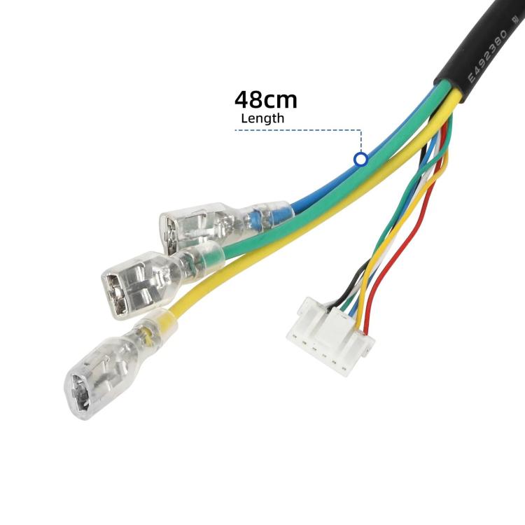 48cm multi-wire motor harness with connector plugs for rear hub motor