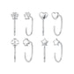 Minimalist Copper-Plated White Gold Stud Earrings, YIE345