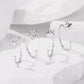 Minimalist Copper-Plated White Gold Stud Earrings, YIE345