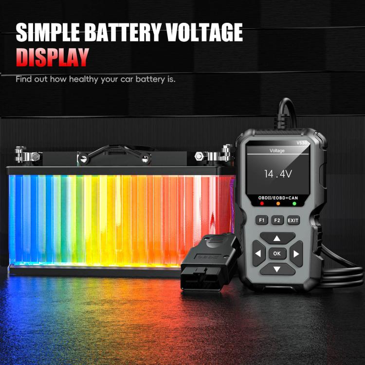 FOXSUR V530 Car Fault Diagnostic Scanner OBD2 Engine Fault Code Reader, Black