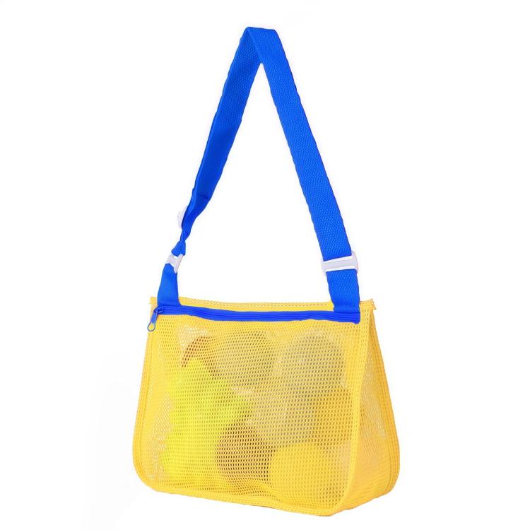Single-Shoulder Stationery Pouch Children Mesh Foldable Thickened Mesh Beach Bag