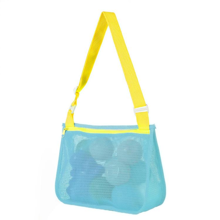 Single-Shoulder Stationery Pouch Children Mesh Foldable Thickened Mesh Beach Bag