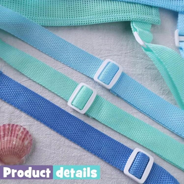 Single-Shoulder Stationery Pouch Children Mesh Foldable Thickened Mesh Beach Bag