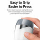 Car wax polisher bottle with gray cap and clear reservoir, held in hand