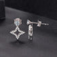 S925 Sterling Silver Detachable Moissanite Stud Earrings, MSE135