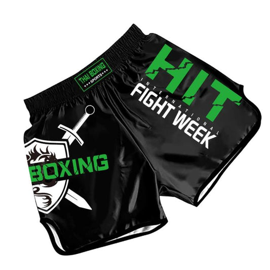 ZhuoAo Muay Thai Boxing Shorts Kickboxing & Sanda Training Fight Shorts For Men & Women, XXS, XS, S, M