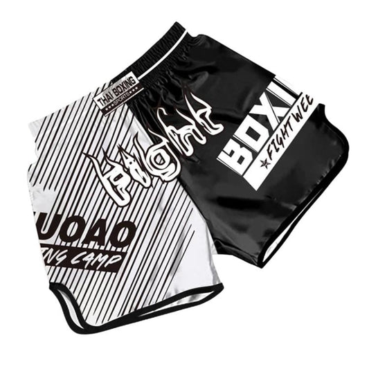 ZhuoAo Muay Thai Boxing Shorts Kickboxing & Sanda Training Fight Shorts For Men & Women, L, XL, XXL, XXXL, XXXS