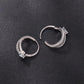 S925 Sterling Silver White Gold Plated Double-Layer Moissanite Sparkling Earrings, MSE136