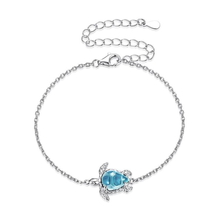 Copper-Plated White Gold Marine Animal Turtle Bracelet, YIB079