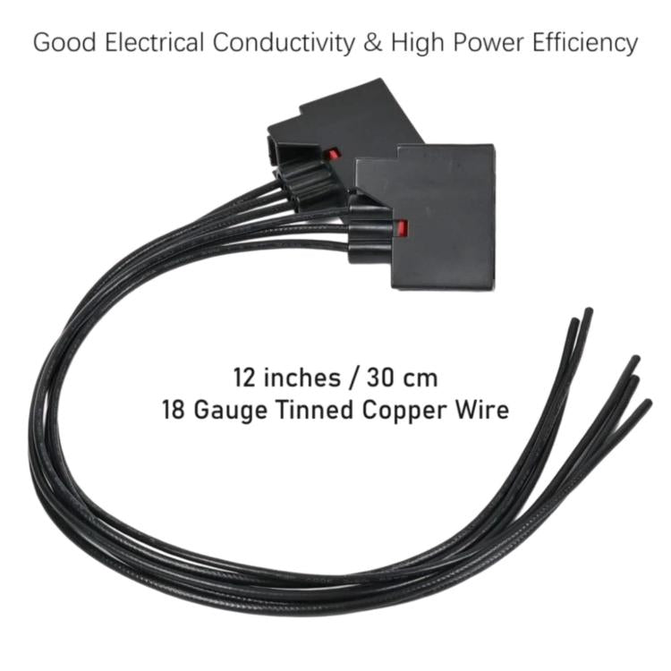 Front turn signal wiring harness pigtail with 12-inch 18-gauge tinned copper wire