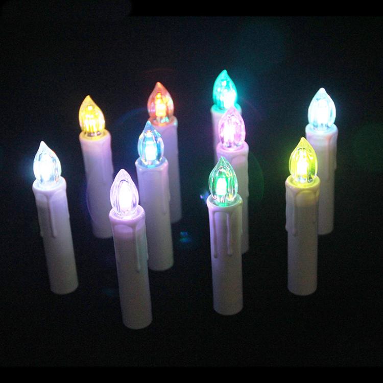 Colorful Christmas Changing Remote Control LED Candle Light Halloween LED Clip-On Candle Lamp