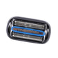 Braun 65B replacement shaver head, black housing with two metal foil cutters and blue insert