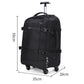 AOKING black rolling backpack with telescopic handle and compact carry size