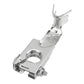 Positive battery terminal clamp, silver metal with threaded posts
