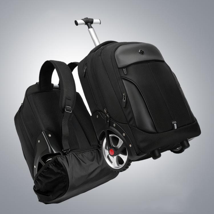 AOKING Wheeled Backpack for Travel 18cm Large Wheel Rolling Laptop Bag Business Trolley Backpack