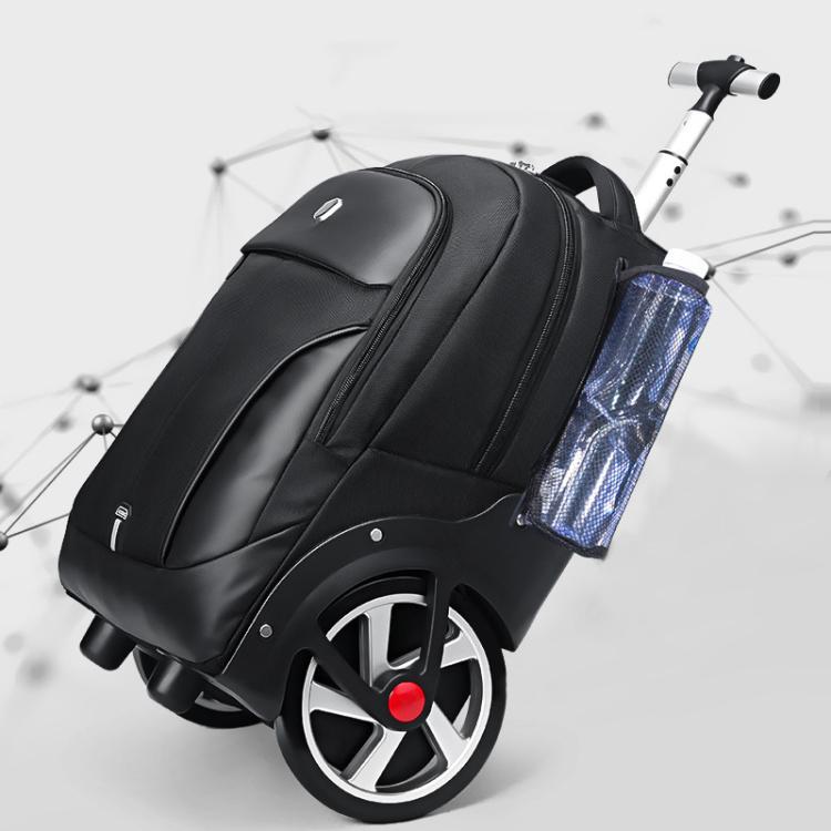 AOKING Wheeled Backpack for Travel 18cm Large Wheel Rolling Laptop Bag Business Trolley Backpack