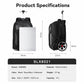 AOKING Wheeled Backpack for Travel 18cm Large Wheel Rolling Laptop Bag Business Trolley Backpack