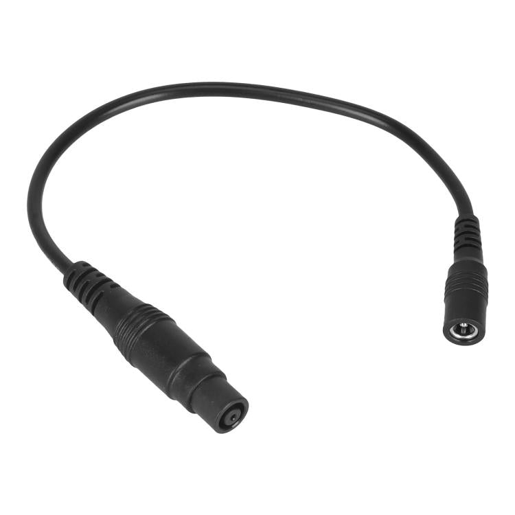 Black DC adapter cable with 8mm male and 5.5mm female barrel plug ends