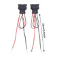 Car speaker wiring harness with 115 cm leads, two black plugs and red/black wires