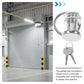 Garage emergency release lock with cable and keys, with protective cover