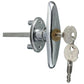 Garage Door Manual Cross Key Emergency Lock Handle Roller & Panel Door Lock Cylinder