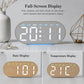 Digital Alarm Clock With Bottom Ambient Light Displaying Time Weekday Date Temperature