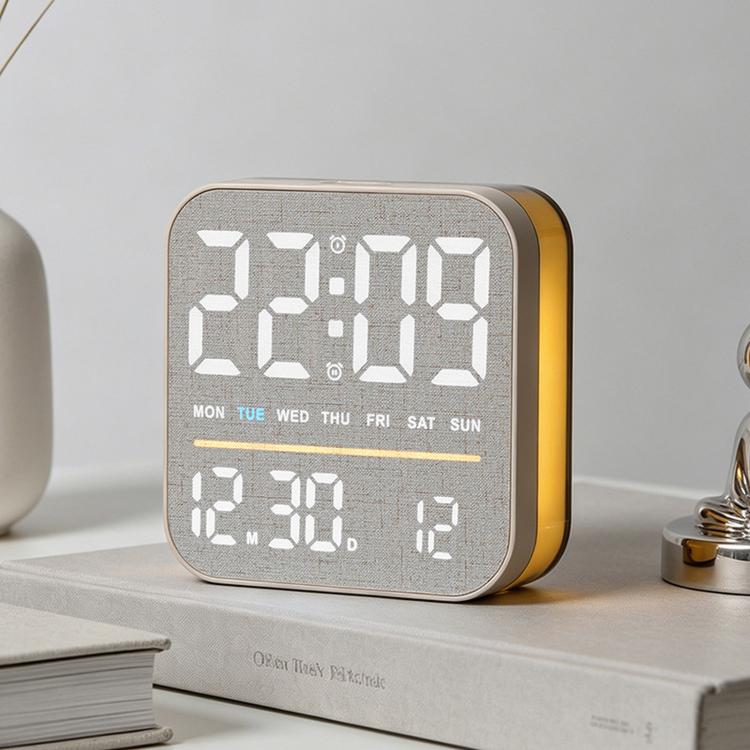 Digital Alarm Clock LED Desk Clock with Night Light USB Output Dimmable Display