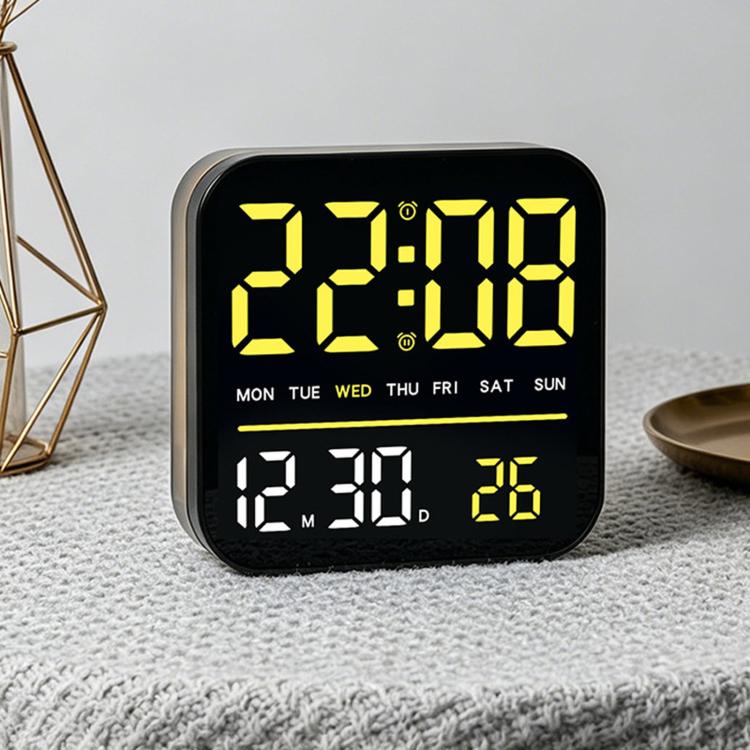 Digital Alarm Clock LED Desk Clock with Night Light USB Output Dimmable Display