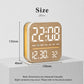 Digital Alarm Clock LED Desk Clock with Night Light USB Output Dimmable Display